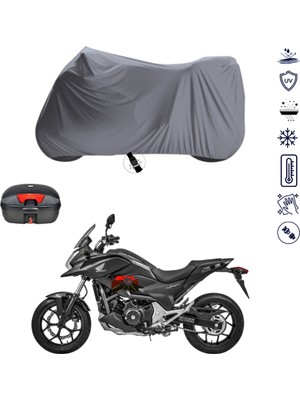 Teksin Honda Nc 750X Dct Çantalı Motosiklet Branda Su Geçirmez Topcase Uyumlu Motor Branda