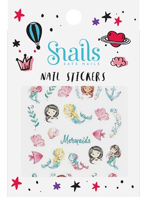 Snails Tırnak Sticker Seti - Mermaids