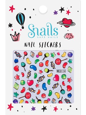 Snails Tırnak Sticker Seti - Candy Blast