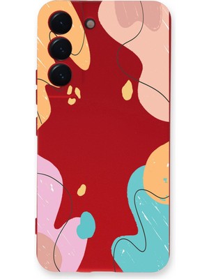 Printify Samsung Galaxy S22 Plus Uyumlu Lansman Kılıf Karışık Renkler Tasarımlı Içi Kadife Kapak