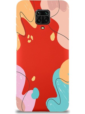 Printify Xiaomi Redmi Note 9s Uyumlu Lansman Kılıf Karışık Renkler Tasarımlı Içi Kadife Kapak
