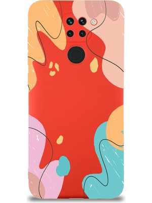 Printify Xiaomi Redmi Note 9 Uyumlu Lansman Kılıf Karışık Renkler Tasarımlı Içi Kadife Kapak