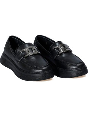Arega Missmamma Deri Siyah Loafer Ayakkabı