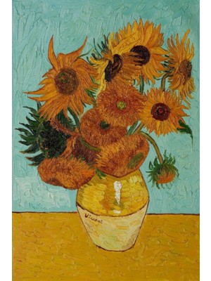 Hondep 5d Elmas Boyama Mozaik Tablo Tuvale Gerili 40X50 cm Van Gogh Ayçiçekler Puzzle Tuval Seti