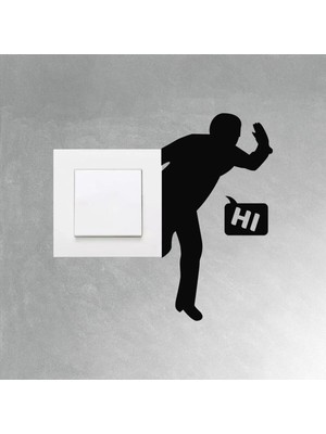 Kt Grup Siyah Hi Adam Priz Dekor Sticker