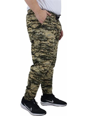 Starbattal Büyük Beden Commando Camouflage Erkek Eşofman Altı 23501 Askeri Yeşil