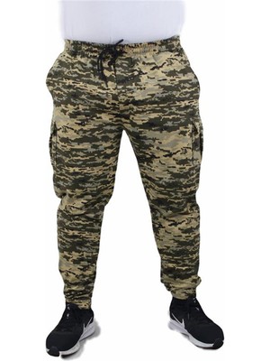 Starbattal Büyük Beden Commando Camouflage Erkek Eşofman Altı 23501 Askeri Yeşil