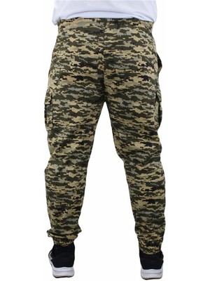 Starbattal Büyük Beden Commando Camouflage Erkek Eşofman Altı 23501 Askeri Yeşil