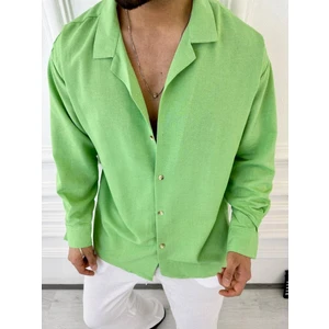 Elku Moda Gömlek Oversize Terletmez Kumaş Bol Kesim Salaş Keten Gömlek