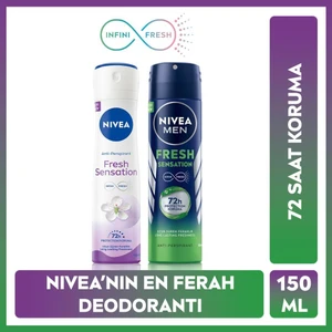 Fresh Sensation Kadın Sprey Deodorant 150 ml - 72 Saat Anti-Perspirant Koruma - Uzun Süren Ferahlık