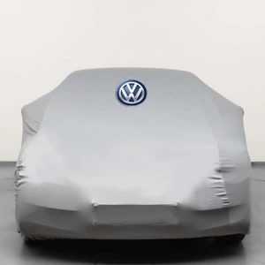 Volkswagen Passat B8-B8.5 (2014-) Kumaş Logolu Oto Branda - Penye Örtü Gri