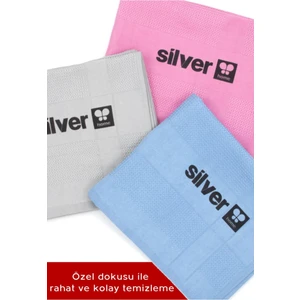 Silver Home Mikrofiber Dekoratif Cam Bezi Pk : 3 Adet Bezler 42*68 cm Boyutlarında