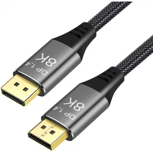 PrimeX Plus PX-DP14 1.4V 2k-4k-8k UHD Display Kablo Örgülü, 360Hz Destekli Freesync G-Sync Displayport Kablo, 144Hz Display Kablo, 165hz Display Kablo, 240Hz Display Kablo, 360hz Display Kablo