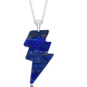 Tesbih Atölyesi Sertifikalı Şimşek Model Lapis Lazuli Taşı Kolye - Aaa+ Kalite