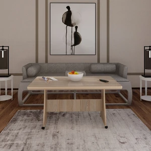 Tekerlekli Mdf Masa %100 Mdf Mutfak Masası Orta Sehpa