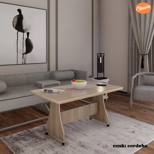 Tekerlekli Mdf Masa %100 Mdf Mutfak Masası Orta Sehpa