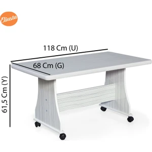 Tekerlekli Mdf Çalışma Masası