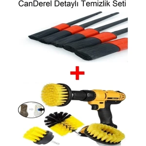 Moonshop9 Parça Araç Iç ve Dış Matkap Ucu Uyumlu Detaylı Bakım Fırça Temizleme Seti