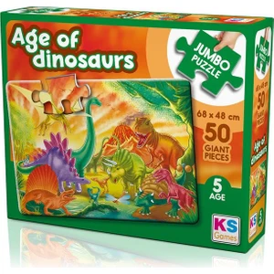 KS Games The Age Of Dinosaurs 50 Parça Jumbo Boy Puzzle