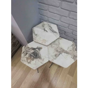 Bambeds Mobilya Petek Zigon Beyaz Mermer
