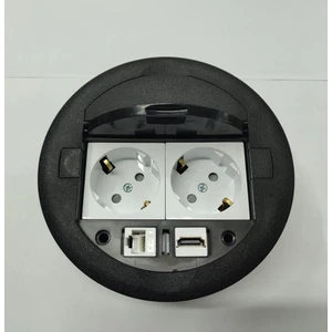 Masa Üstü Priz Siyah+ 2 Ad. Priz+1 Ad. Hdmı+1 Ad. Ethernet Geçiş
