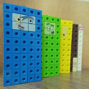 Number Blocks 10-20-30-40-50 Matematik Eğitici Küpler 2 cm Numberblocks