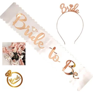 Bride Bekarlığa Veda Parti Taç, Kuşak, Dövme, Bileklik Full Set