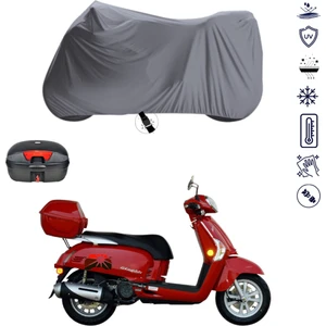 Kymco Like 200I Çantalı Motosiklet Branda Su Geçirmez Topcase Uyumlu Motor Branda