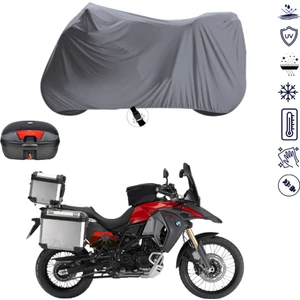 Bmw F800 Gs Adventure Çantalı Motosiklet Branda Su Geçirmez Topcase Uyumlu Motor Branda