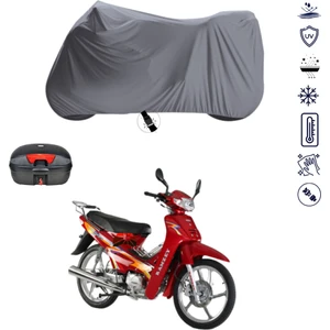 Ramzey 100 Cup Çantalı Motosiklet Branda Su Geçirmez Topcase Uyumlu Motor Branda