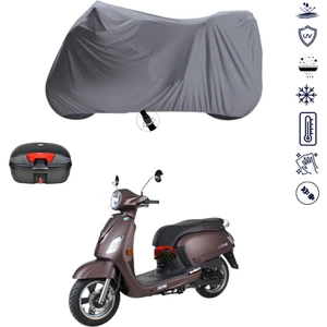Sym Fiddle 3 125 Çantalı Motosiklet Branda Su Geçirmez Topcase Uyumlu Motor Branda