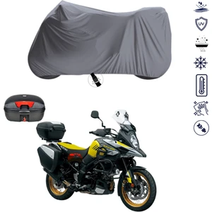 Suzuki V-Strom D 1000 Çantalı Motosiklet Branda Su Geçirmez Topcase Uyumlu Motor Branda