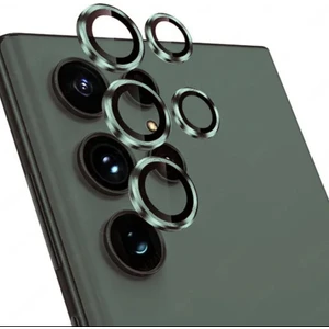 Cover Center Samsung Galaxy S23 Ultra Uyumlu Kamera Lens Cam Koruyucu Metal Yuvarlak Çerçeve S23 Ultra Lens