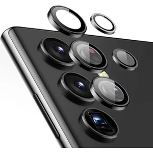 Cover Center Samsung Galaxy S22 Ultra Uyumlu Kamera Lens Cam Koruyucu Metal Yuvarlak Çerçeve S22 Ultra Lens