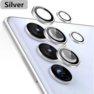 Cover Center Samsung Galaxy S22 Ultra Uyumlu Kamera Lens Cam Koruyucu Metal Yuvarlak Çerçeve S22 Ultra Lens