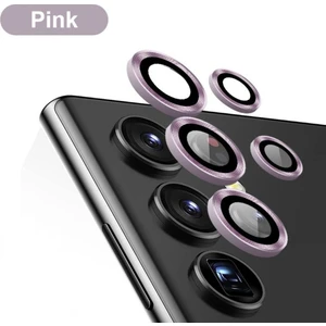 Cover Center Samsung Galaxy S22 Ultra Uyumlu Kamera Lens Cam Koruyucu Metal Yuvarlak Çerçeve S22 Ultra Lens