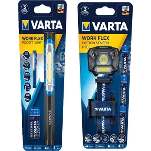 Aysima-Varta Şantiye Projektörü Led, 3 x Aaa Pil Dahil, Work Flex Pocket Light+ 18648 Kafa Feneri