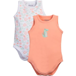 Erkek Bebek 2'li Çıtçıtlı Atlet Body Turuncu MNT23E002