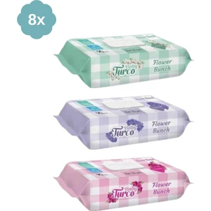 Baby Turco Çiçek Demeti Islak Bebek Havlusu 90LI x 24 Adet 2160 Yaprak