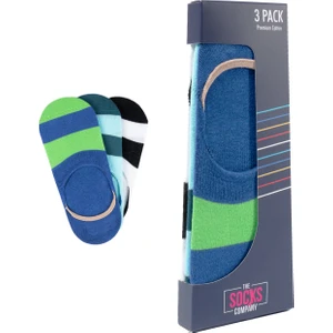 The Socks Company 3 Çift Özel Kutulu Silikon Destekli Erkek Babet Çorap