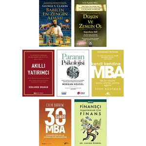 Scala Yayıncılık - Babil’in En Zengin Adamı + Düşün ve Zengin Ol + Akıllı Yatırımcı + Paranın Psikolojisi + Kendi Kendine Mba + 30 Günde Mba + Finansçı Olmayanlar Için Finans - 7 Iş Ekonomi Kitap Seti