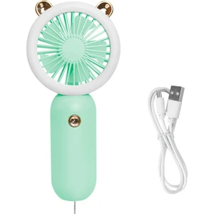 Taşınabilir Mini El Fanı USB Şarjlı LED Işıklı Vantilatör Soğutucu Ergonomik Tasarımlı