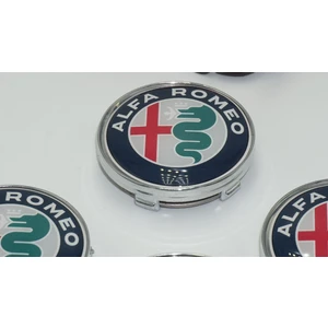 Alfa Romeo Jant Göbek Kapağı 60MM Renkli Gümüş