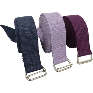 Anatolia Craft Yoga Kemeri 3'lü Indigo Lila Mor Pamuklu Dokuma Ayar Tokalı 250 cm Uzunluk En Yaklaşık 3,8cm