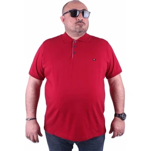 Büyük Beden Erkek Polo Tişört Klasik 23403 Bordo