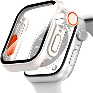 Apple Watch 40MM Saati Watch Ultra 49MM Görünümüne Dönüştürücü 360 Kasa ve Ekran Koruyucu