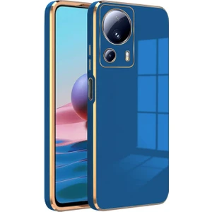 Xiaomi Mi 13 Lite Kılıf Golden Silikon Kılıf Petrol Mavisi