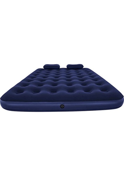 Çift Kişilik Ergonomik Kadifeli Şişme Yatak -2 Adet Yastık ve El Pompası Hediye 203CMX152CMX22CM