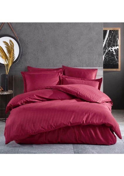 Çift Kişilik Su Yollu Saten Polycotton Nevresim Takımı