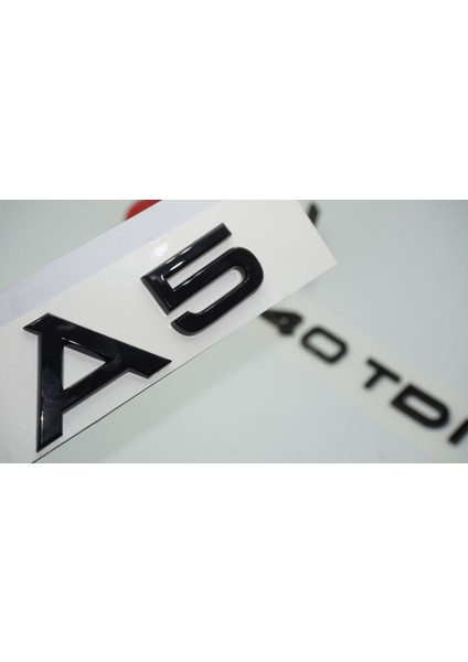 Audi A5 40 Tdi Parlak Siyah Abs 3m 3D Bagaj Yazı Logo Orjinal Ürün